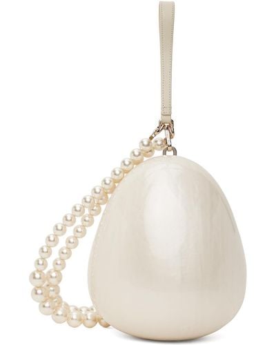 Simone Rocha Off-white Large egg Bag - Natural