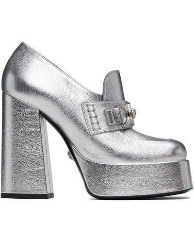 Versace Silver '95 Medusa Platform Court Shoes - Grey