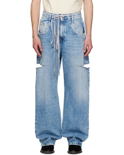 Maison Margiela Jean bleu à découpes