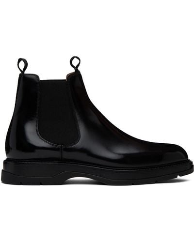 Dunhill Black Hybrid Chelsea Boots