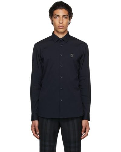 Burberry Poplin Monogram Motif Shirt - Blue