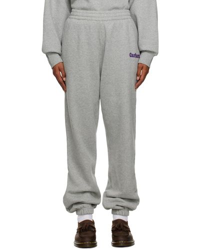 Carhartt Pantalon de détente gris à logo