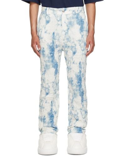 Feng Chen Wang Printed Pants - Blue