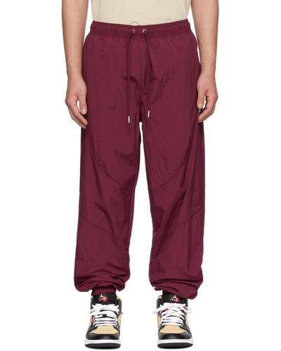 Nike Burgundy Statement Warm Up Track Pants - Red