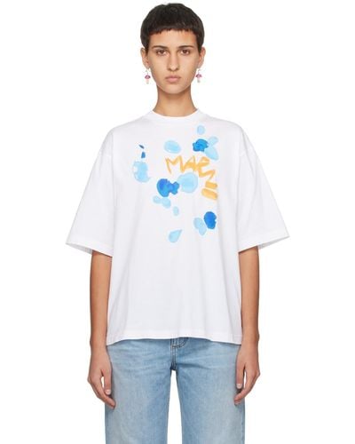 Marni ホワイト Dripping Tシャツ