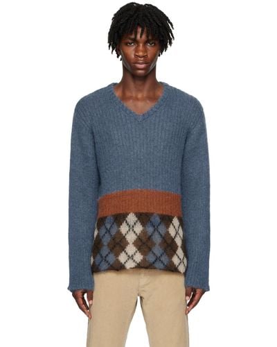 Undercover Blue Check Jumper