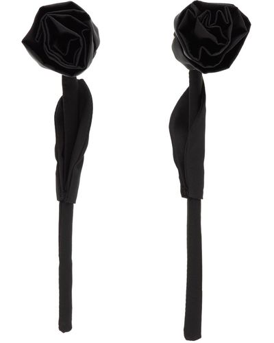 Simone Rocha Rose Earrings - Black