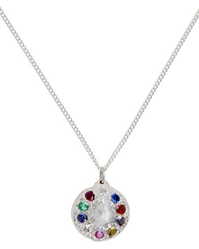 Bleue Burnham Silver & Multicolour Burnham Pendant Necklace - Metallic