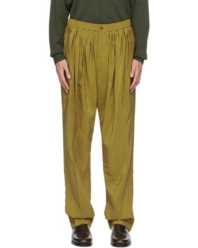 Lemaire Green Relaxed Trousers