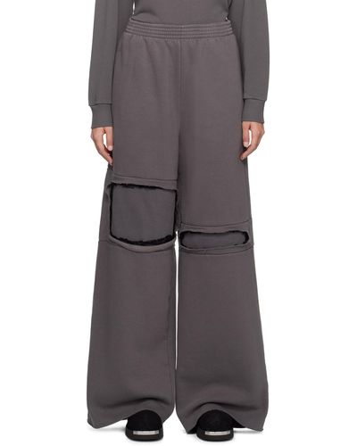 MM6 by Maison Martin Margiela Gray Distressed Lounge Pants - Brown