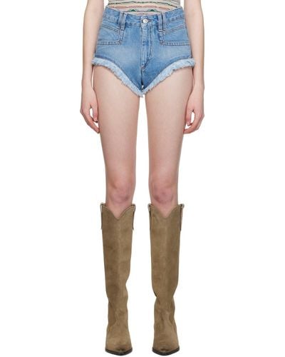 Isabel Marant Eneidao Denim Shorts - Blue