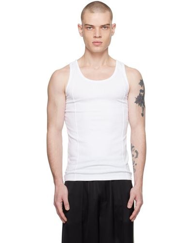 Peter Do Creased Tank Top - White