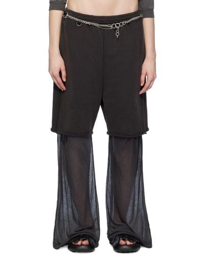 Doublet Layered Lounge Trousers - Black