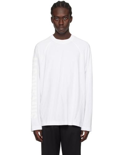Jacquemus Les Classiquesコレクション ホワイト Le T-shirt Typo 長袖tシャツ - ブラック