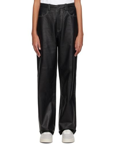 Axel Arigato Spencer Leather Trousers - Black
