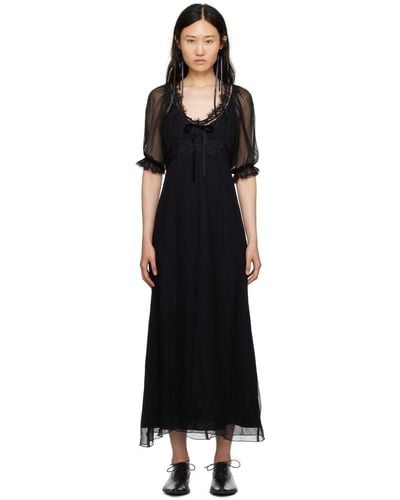 Anna Sui Sheer Maxi Dress - Black