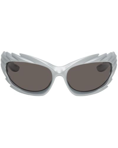 Balenciaga Silver Spike Sunglasses - Multicolour