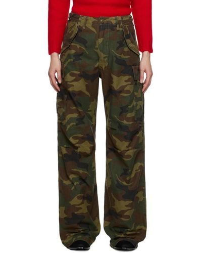 R13 Green Camouflage Pants