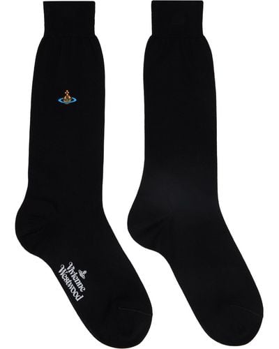 Vivienne Westwood Uni Colour Plain Socks - Black