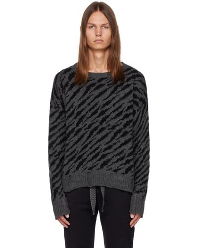 Rhude Zebra Sweater - Black