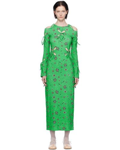 JKim Yin-yang Midi Dress - Green