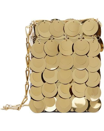 Rabanne Mini sac de style cotte de mailles doré - Neutre