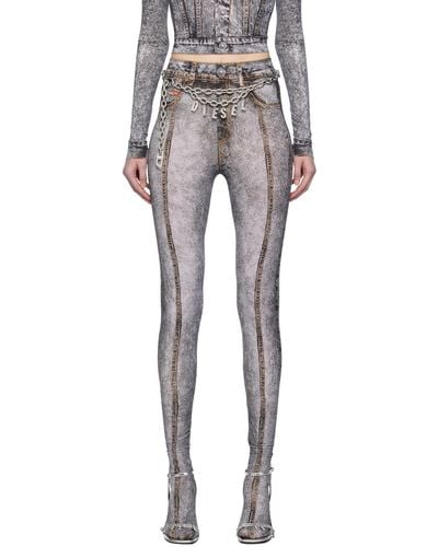 DIESEL Grey P-koll-n1 leggings - Black