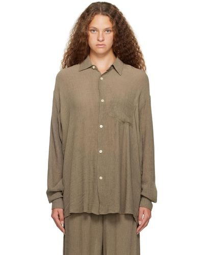 Our Legacy Taupe Initial Shirt - Brown