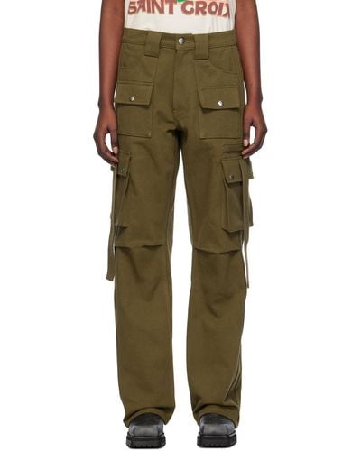 Rhude Khaki Amaro Cargo Trousers - Green