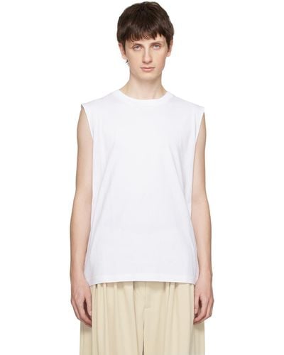 Acne Studios White Sleeveless T-shirt