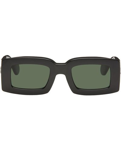 Jacquemus Black Le Raphia 'les Lunettes Tupi' Sunglasses - Green