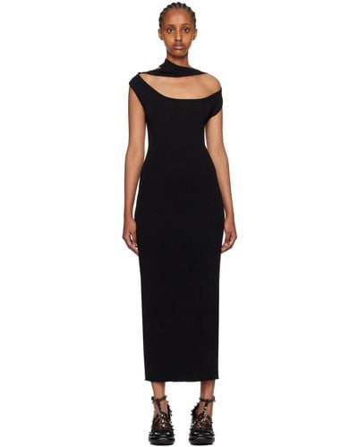Y. Project Triple Collar Maxi Dress - Black