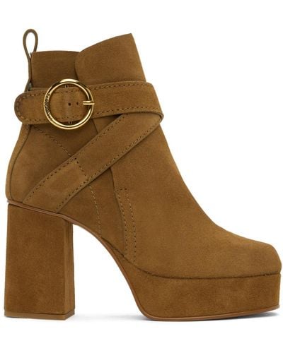 See By Chloé Tan Lyna Boots - Brown