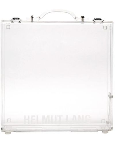 Helmut Lang Transparent Shayne Oliver Lucite Briefcase - White