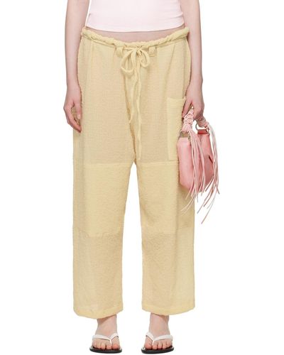 Gil Rodriguez Crinkle Lou Lounge Trousers - Natural