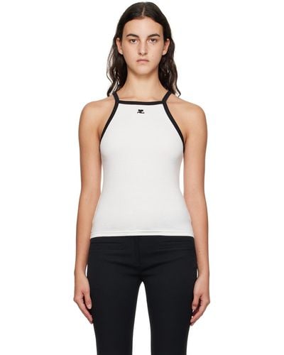 Courreges White Patch Tank Top