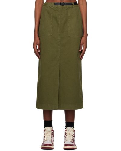 Gramicci Khaki Baker Midi Skirt - Green