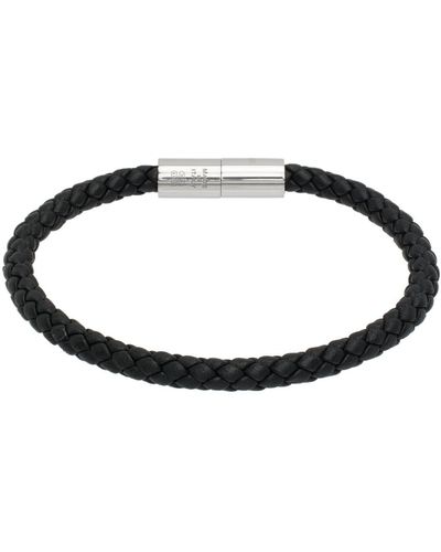 Giorgio Armani Black Leather Bracelet