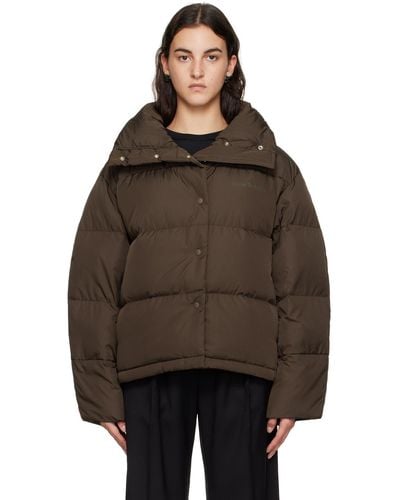 Acne Studios Quilted Down Jacket - Brown