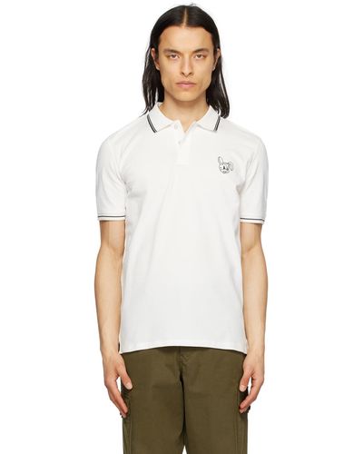 PS by Paul Smith Ps by pul smith polo blnc à imge brodée - Blanc