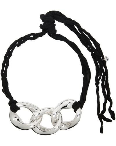 Jil Sander Beige Curb Chain Necklace - Black