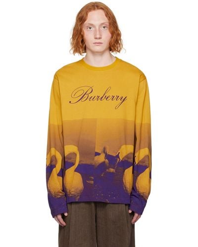 Burberry Yellow & Purple Swan Sweatshirt - Orange
