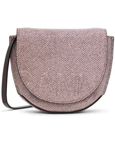 Ganni Pink Nano Banner Saddle Bag - Multicolour