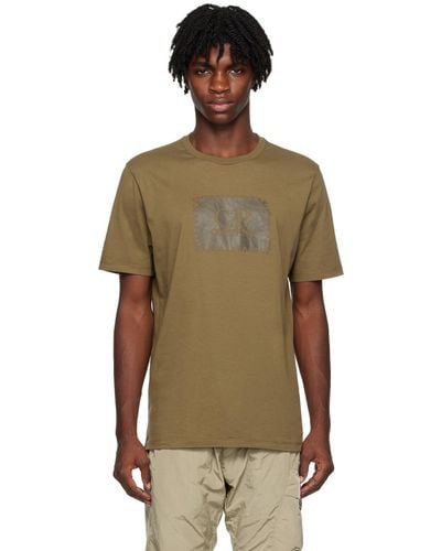 C.P. Company T-shirt brun à image à logo - Multicolore