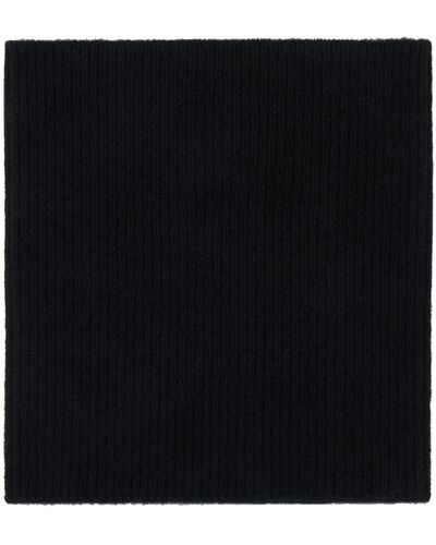 AURALEE Écharpe noire en tricot de cachemire de chevreau