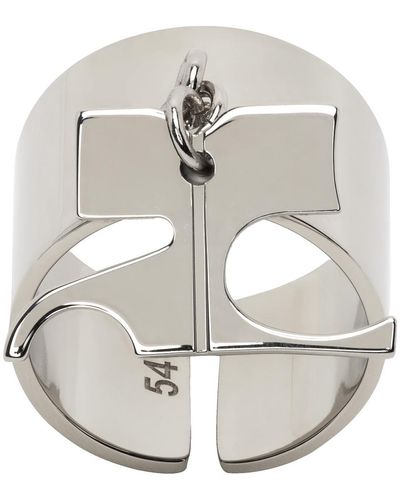 Courreges Charm Metal Ring - Metallic