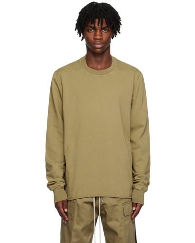 Rick Owens Khaki Crewneck Sweatshirt - Multicolour