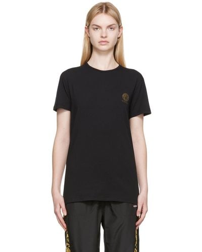 Versace T-shirt noir à méduse