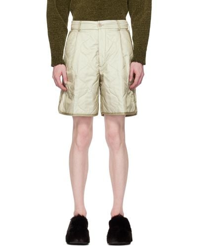 Dries Van Noten Padded Shorts - Natural