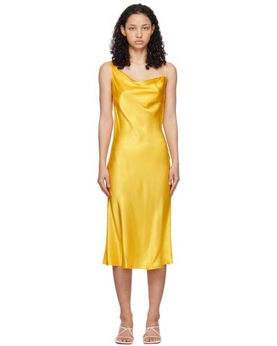 SILK LAUNDRY Carrie Midi Dress - Yellow
